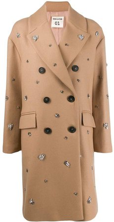 Semicouture embellished double-breasted coat