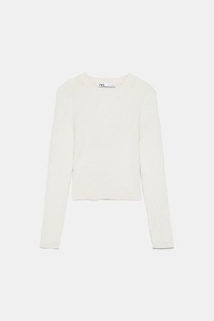 CROPPED RIBBED SWEATER - View All-COATS-WOMAN | ZARA United States