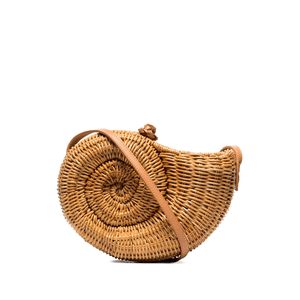 brown shell basket bag