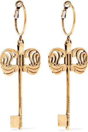 Alexander McQueen | Gold-tone earrings | NET-A-PORTER.COM