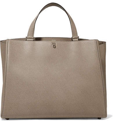 Brera Large Textured-leather Tote - Taupe