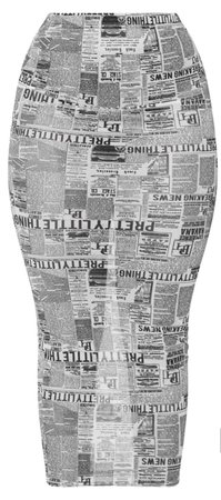 Newspaper pencil skirt