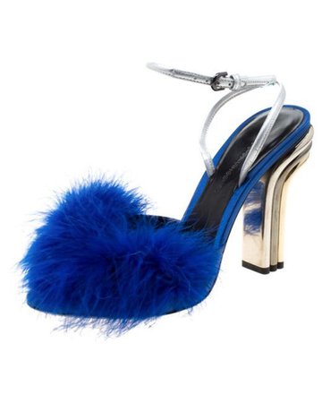 Marco De Vincenzo Blue Fur Heels
