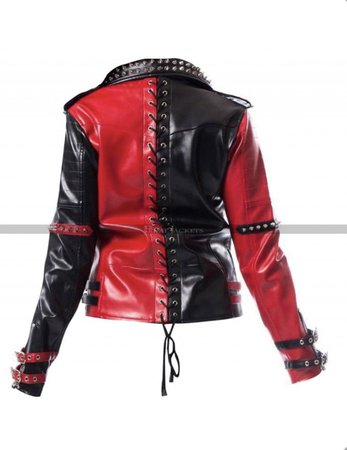 Black And Red Leather Jacket