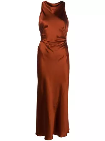 Reformation Casette Halterneck Silk Dress - Farfetch