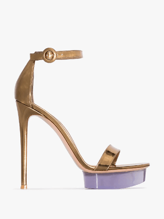 sandals gianvito rossi gold platform