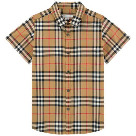 Check print shirt Burberry for boys | Melijoe.com