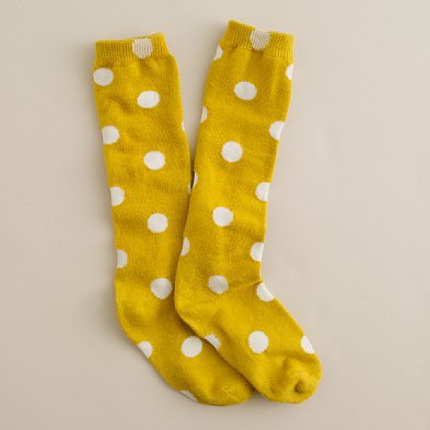 Golden Yellow Polks Dots Socks 1