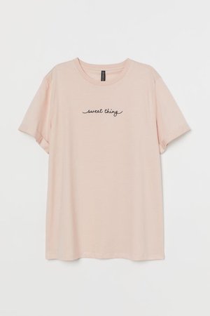 Cotton T-shirt - Light pink/Sweet Thing - Ladies | H&M US