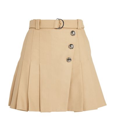 Maje Pleated Belt-Detail Mini Skirt | Harrods AU