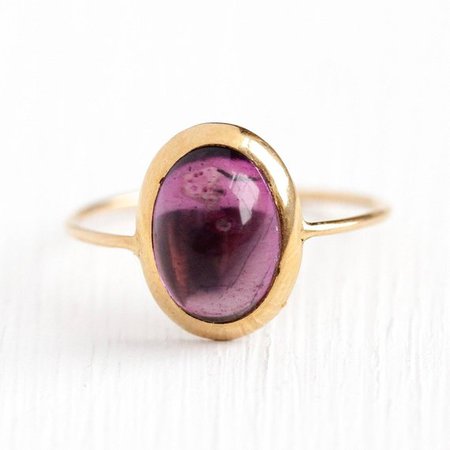 Sale Antique Amethyst Ring Antique 10k Rosy Yellow Gold
