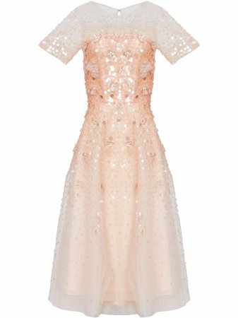 Carolina Herrera sequin-embellished Flared Dress - Farfetch