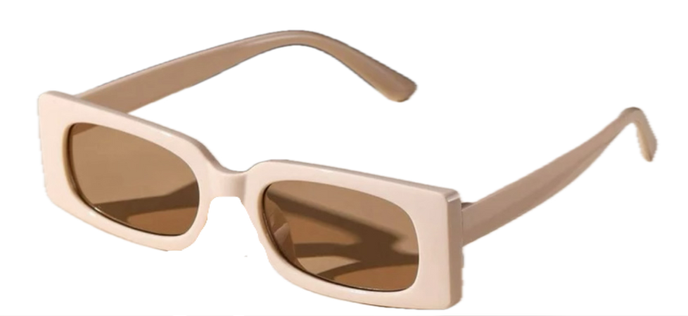 brown square glasses