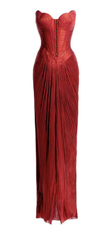 Hailey Strapless Corset Gown $3,140 | Maria Lucia Hohan