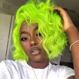 lime green hair - Google Search