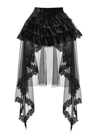 Yk2 goth black skirt cr.pinterest