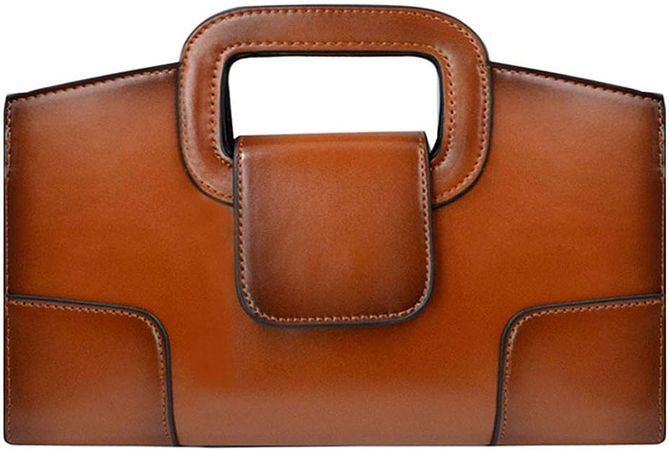 Amazon.com: ZLMBAGUS Women Vintage Flap Tote Top Handle Satchel Handbags PU Leather Clutch Purse Casual Messenger Chain Shoulder Crossbody Bag Brown : Clothing, Shoes & Jewelry