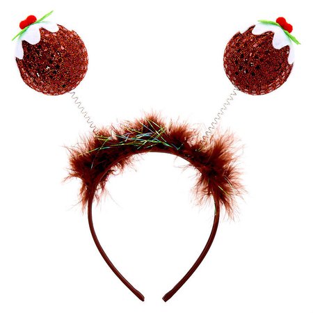 Christmas Pudding Deely Bopper Headband