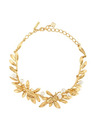 Oscar De La Renta, Beetle Pearl-Embellished Necklace
