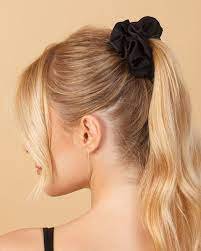 black scrunchie high ponytail - Google Search