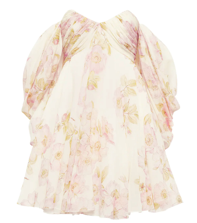 GIAMBATTISTA VALLI Off-shoulder floral silk minidress