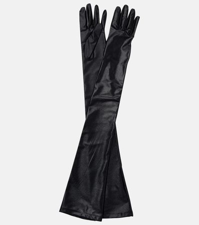 Satin Gloves in Black - Saint Laurent | Mytheresa
