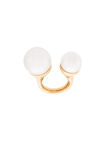 OSCAR DE LA RENTA floating faux pearl ring $220