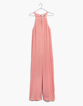 Keyhole Wide-Leg Jumpsuit in Pink Icing pink