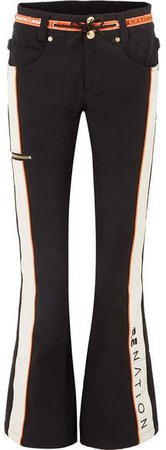 Dc Viva Striped Flared Ski Pants - Black