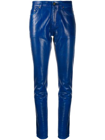 Saint Laurent skinny patent style trousers - FARFETCH