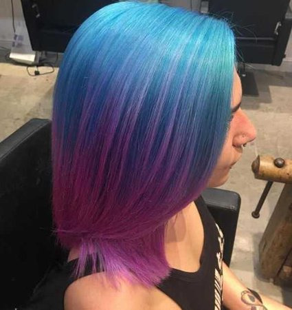 blue purple and pink hair - Google Search