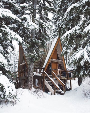 aesthetic cabin winter