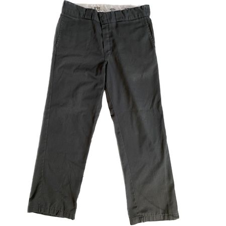 Dickies Men's Grey and Black Trousers | Depop