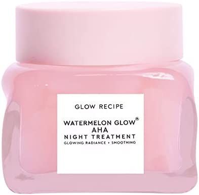 Amazon.com : Glow Recipe Watermelon Glow AHA Night Treatment - Overnight Resurfacing Mask with AHA Complex, Hyaluronic Acid, Niacinamide, + Watermelon Enzymes for Smooth, Glowing, Even-Toned Skin (60ml) : Beauty & Personal Care