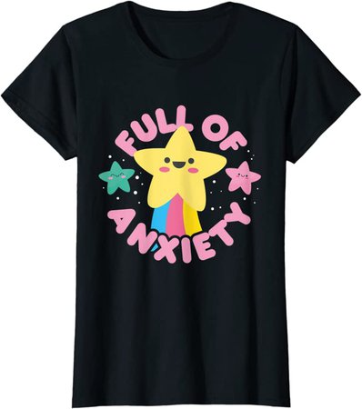 AmazonSmile: Full of Anxiety Cute Kawaii Kawaii Goth Pastel Goth T-Shirt: Clothing