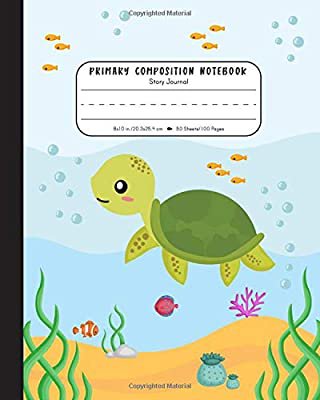 Amazon.com: Primary Composition Notebook: Elementary Grades K-2 Story Journal | Half Blank Picture Space and Dashed Midline | Cute Sea Turtle (9781080192649): Petit Papillon Bleu: Books