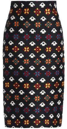 Jacquard-knit Midi Skirt