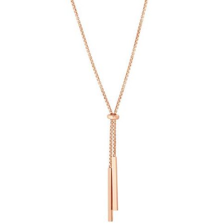Rose Gold Plated Drop Necklace | The Warehouse