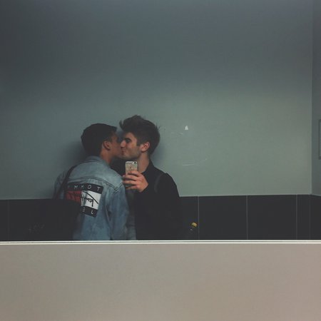 cute gay kiss idk