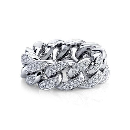 DIAMOND FLAT LINK RING – SHAY JEWELRY