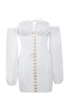 Clothing : Bodycon Dresses : 'Arabella' White Corset Dress