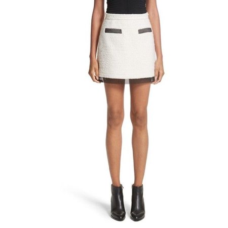 WOMEN’S Alexander Wang Chain Mail Trim Tweed Mini Skirt