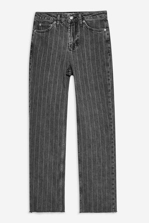 Washed Black Pinstripe Jeans - Topshop USA