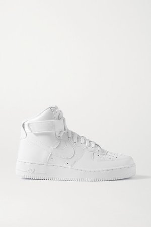 Air Force 1 Leather High-top Sneakers - White