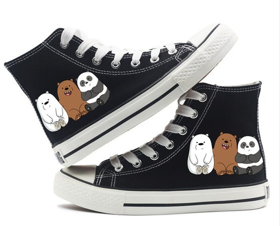 We Bare Bears Grizzly Panda Ice Bear canvas Shoes High top Canvas Flat Sneakers Shoes Women Casual Printing Shoes Leisure Shoes -in Shoes from Novelty & Special Use on Aliexpress.com | Alibaba Group