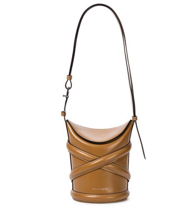 Alexander McQueen - The Curve Small leather bucket bag | Mytheresa
