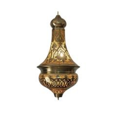 Gold brass Moroccan lamp