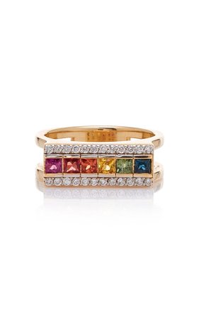 Mateo Gold, Sapphire And Diamond Ring