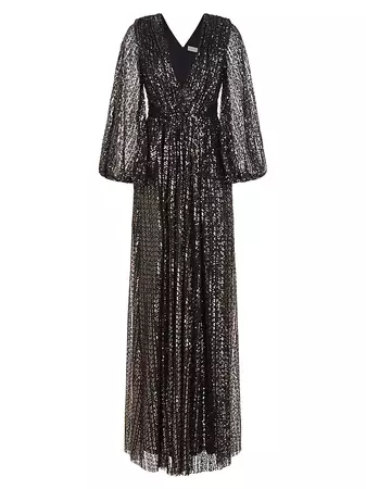 Shop Halston Madelyn Sequin Cut-Out Gown | Saks Fifth Avenue