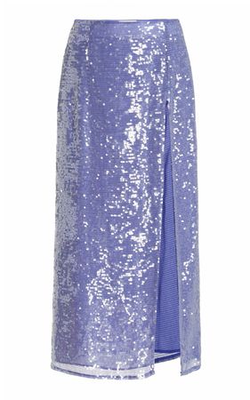 High-Waisted Sequin Midi Skirt By Lapointe | Moda Operandi